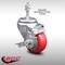 Service Caster 3.5 Inch SS Red Polyurethane Swivel 3/8 Inch Threaded Stem Caster with Brake SCC-SSTS20S3514-PPUB-RED-TLB-381615 - alternate 3